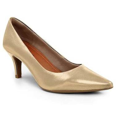 Imagem de Scarpin Feminino Couro Prata Velha Usaflex Z76011