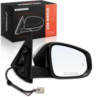 Imagem de A-Premium Espelho retrovisor elétrico lateral do passageiro - compatível com Toyota Tacoma 2024 2025 - Espelho retrovisor externo prateado dobrável manual aquecido com luz de seta e detecção de ponto