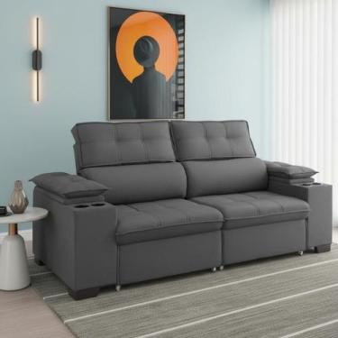 Imagem de Sofá Manaus 200 Cm Retrátil Reclinavél - Ares Estofados