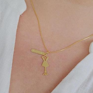 Imagem de Colar Profissão Estilista Banho Ouro 18K - Lua Mia Joias