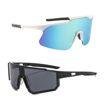 Imagem de Kit 2 Óculos De Sol Corrida Beach Ciclismo Vôlei Proteção UV-Unissex