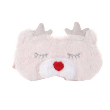 Imagem de Máscara de dormir Christmas Reindeer Plush para crianças e adultos
