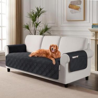 Imagem de Capa de sofá impermeável TAOCOCO com antiderrapante e bolso