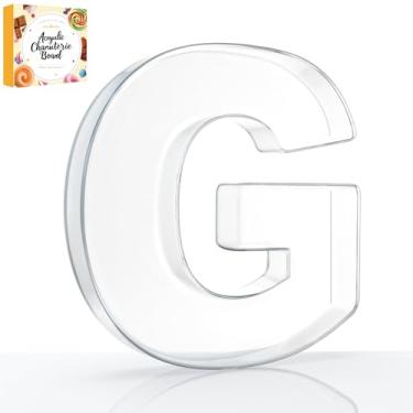 Imagem de Bandeja preenchível com letras de charcutaria acrílica de 25,4 cm, pratos de servir reutilizáveis em formato de número do alfabeto para tábua de charcutaria, frutas, doces, bolos, decoração de festa