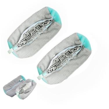 Imagem de 2 peças bolsa de máquina de lavar roupa reutilizável bolsa de sapatos para máquina de lavar e secar roupa sacos duráveis para viagem tênis tênis saco de lavagem de sapatos, cinza, 2 peças