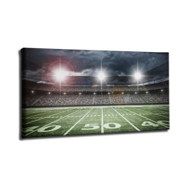 Imagem de VVJSZHJ Arte de parede em tela de futebol, imagens esportivas para quarto, decoração de parede para quarto de meninos adolescentes, decoração esportiva, sala de jogos, sala de futebol