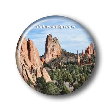 Imagem de Colorado Springs Jardim dos Deuses Ímãs de Geladeira 3D Vidro Cristal Ímãs de Geladeira Colorado Springs Viagem Cidade Colecionável Lembrança Presentes Decoração de Geladeira