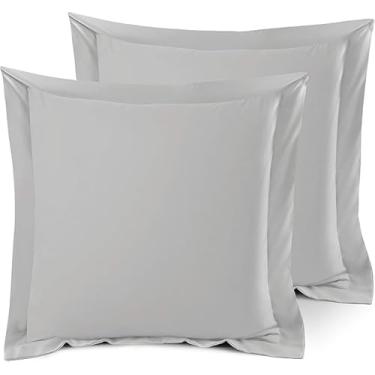 Imagem de Anna Linens Bedding Experience with The Made of The Made of 100% Algodão Fronhas King 2 Pack 50.8 cm x 101.6 cm Size Fits King Pillows. Envelope Encerramento Prata