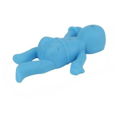 Imagem de Suporte de caneta engraçado de silicone, organizador de lápis, decorações de mesa, acessórios de escritório, chaveiro engraçado para mochila escolar, bolsa de mão, balcão de compras (azul)