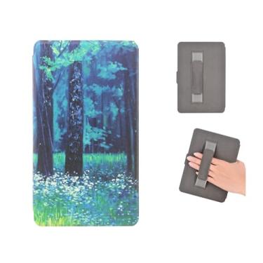 Imagem de Akacy Padrão pintado com capa de alça para o novo Kindle paperwhite 11ª geração 6,8 polegadas versão 2021, capa protetora inteligente leve com função hibernar/despertar automática (17)