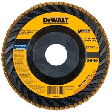 Imagem de Disco De Lixa Flap 4.1-2 115x22mm P-metais E Inox Dewalt Dw8308p-ar Grão 60