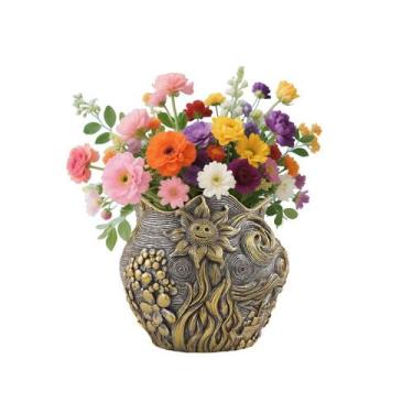 Imagem de Vaso de flores em resina abstrata em forma de rosto estilo Picasso 610