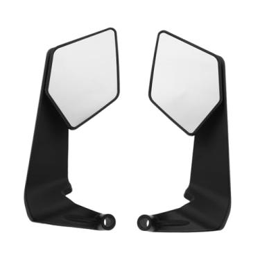 Imagem de 1 Pair Foldable Motorcycle Handlebar Rearview Mirrors Field of View Easy Installation Compatible with Various Brands Space Saving Design for Motorbike and Scooter