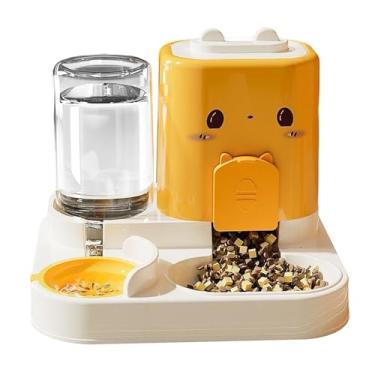 Imagem de Alimentador automático para gatos – Alimentador automático de alimentos para cães | Conjunto de tigela para estação de alimentação para animais de estimação, recipiente de comida de grande capacidade