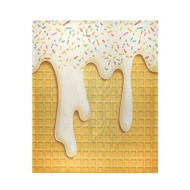 Imagem de Blueangle Cobertor de casquinha de sorvete super macio e quente, 127 x 152 cm, leve para todas as estações, cobertor aconchegante para cama, sofá, sofá, fácil de cuidar (243)