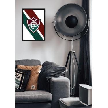 Imagem de Quadro Meu Fluminense com Vidro e Moldura Preta Tam:A4 - Spark Loja