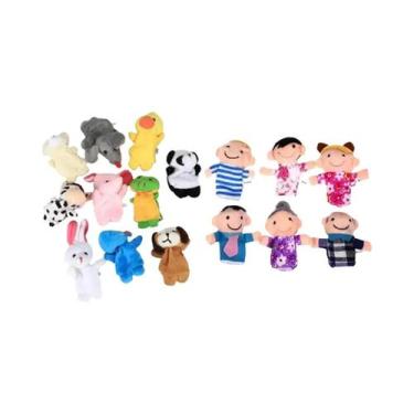 Imagem de Conjunto De Fantoches De Dedo De Pelúcia Para Crianças, Bonecos De Ani