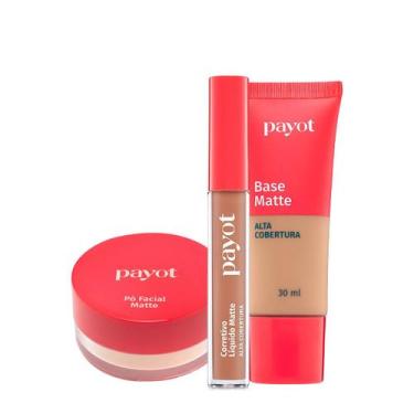 Imagem de Kit Payot Alta Cobertura Base Cor 5 Corretivo e Pó Solto (3 produtos)