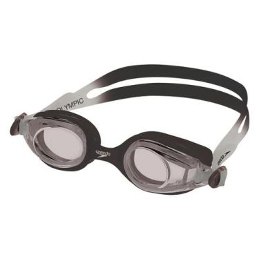 Imagem de Óculos natação speedo olympic jr, Preto, Fume, UN