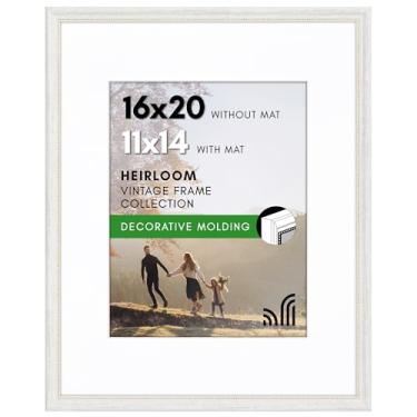 Imagem de Americanflat Molduras vintage – Porta-retrato 40,6 x 50,8 cm com detalhes em contas e acrílico polido – Use como moldura de 28 x 35 cm ou exibição de fotos 40,6 x 50 cm sem tapete – Coleção Heirloom