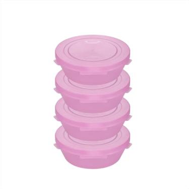 Imagem de Genérico, KIT ORGANIZADOR CONY TRANSLÚCIDOS 600 ml ROSA - 4 pçs