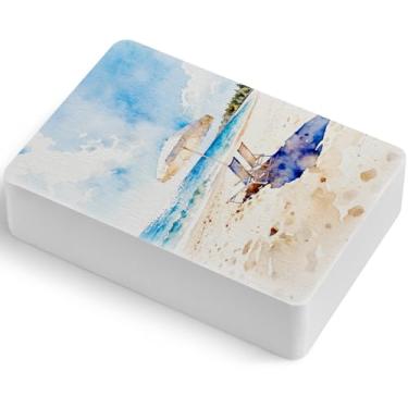 Imagem de Lightwish 60 folhas mini caderno de desenho aquarela prensado a frio 300 gsm/63,5 kg, caderno de pintura quadrada portátil rasgável tamanho viagem, papel de arte quadrado de esboço em aquarela 8,9 x