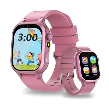 Imagem de Relógio inteligente infantil, 32 jogos, 3 pedômetro esportivo, livros de áudio e cartões de estudo, modo escolar, despertador, câmera divertida, rastreamento de 13 hábitos, lanterna, presente de
