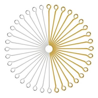 Imagem de TOAOB THE ONE AND ONLY BABY 200 Peças De Alfinetes Olho Para Fazer Joias 18 Mm Ouro Prata Latão Cabeça Aberta Descobertas Artesanato Faça Você Mesmo Colares Pulseiras Brincos