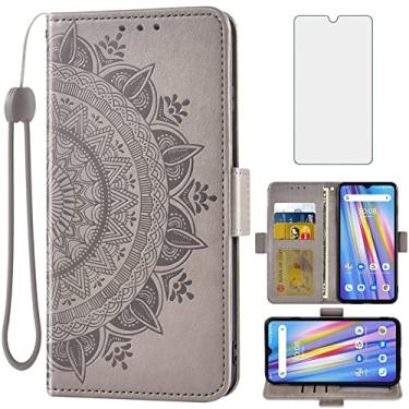 Imagem de Asuwish Compatível com UMIDIGI A11 Capa carteira protetora de tela de vidro temperado porta-cartão de crédito flip bolsa acessórios alça de pulso suporte capa de celular para UMIGIDI A 11 11A