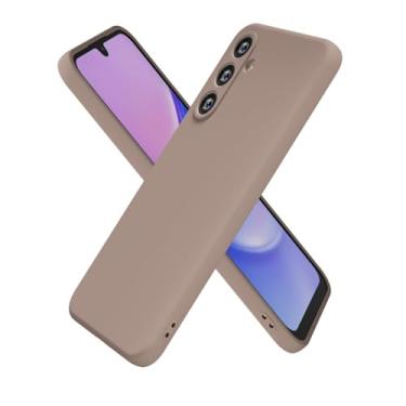 Imagem de oakxco Capa de silicone para Samsung Galaxy A15 5G, ultrafina e fina para mulheres e meninas, cor lisa lisa minimalista estética fofa design feminino, gel de borracha macia TPU com capa para câmera