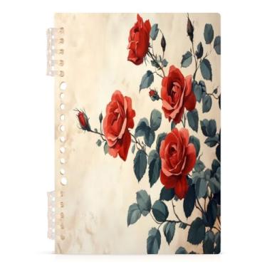 Imagem de Burbuja Caderno Valentine Roses, papel pautado universitário A5 com 60 folhas, fichário para escritório, 1 pacote