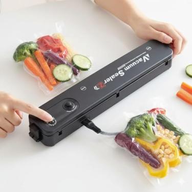 Imagem de ​Seladora a Vácuo Automática e Portátil, para Uso Doméstico, Otimizada para Carnes, Queijos e Alimentos em Geral - Embalagem Moderna e Conservação Profissional com máxima eficiência.