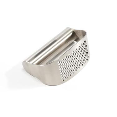 Imagem de Espremedor de alho de aço inoxidável 304 – triturador de alho premium – e raspador – aderência confortável (sem abridor)