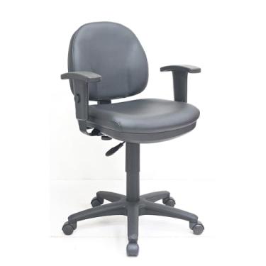 Imagem de Lorell Cadeira de trabalho ajustável pneumática série Millenia, vinil, preta, altura ajustável