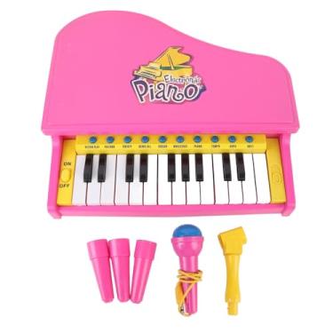 Imagem de SIWOTED Brinquedo de piano eletrônico de 23 teclas multifuncional para crianças aprendendo piano com microfone 15 músicas de demonstração