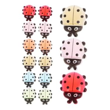 Imagem de 18pcs Mini Resin Luminous Ladybug Figures for Micro Landscape Decoration, Glow in Dark Garden Ornaments with DIY Accessories, for Fairy Garden and Home Decorative Use