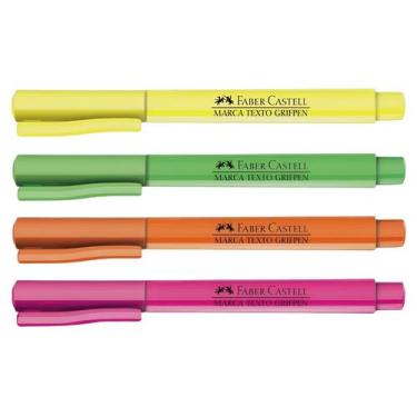 Imagem de Marca Texto Grifpen Faber-castell com 4 Cores Neon - FABER CASTELL LIN
