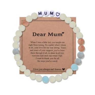 Imagem de Tofwaol Presente de aniversário e Natal para babá pulseira de longa distância para avó, Small, Resina, Sem Pedra Preciosa