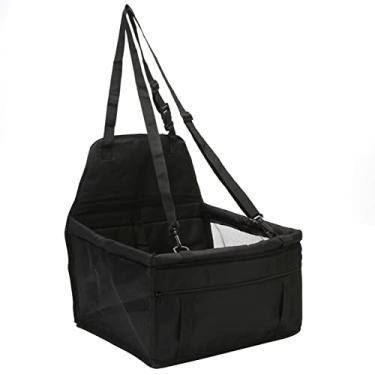 Imagem de Cadeira Elevada para Cão Cesto Pet no Carro com Cinto de Segurança Protetor Assento Viagem Cães e Gatos Design Malha Plegável Alta- Tela Oxford 600D Traseiro Pets Pequenos Médios