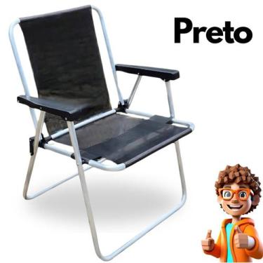 Imagem de Cadeira de Praia Alta em Alumínio Tecido Sannet Liso Até 120Kg - Essen