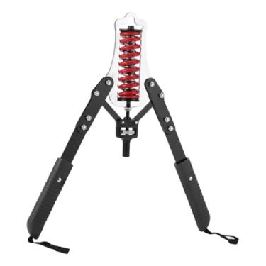 Imagem de Generic Expansor de peito com mola ajustável de 10 a 200 kg em aço carbono, versátil para exercícios de fortalecimento de braço em casa e academia. Barra, Mola Dupla