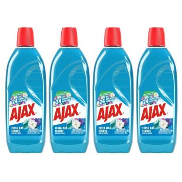 Imagem de Kit 4 Limpador Diluível Ajax Festa Das Flores Mar De Flores 1 Litro