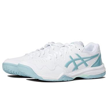 Imagem de ASICS Tênis feminino Gel-Dedicate 7, Branco/azul fumê, 10.5