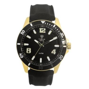 Imagem de Relógio Masculino de Aço Tuguir Infinity 9169B Dourado Preto