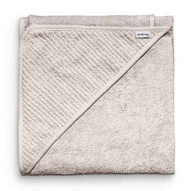 Imagem de Ehrenkind Toalha com capuz, toalha de bebê com capuz feita de algodão orgânico macio e fofo, toalha de banho em 100 x 100 cm, bege, toalha de banho infantil, primeiro equipamento de bebê recém-nascido