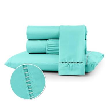 Imagem de Conjuntos de Roupas de Cama 400 fios Casal Queen Box com elástico Extra macio suave Berço Solteiro e King(TIFFANY,CASAL)