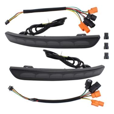 Imagem de MOTOKU Par de lentes fumê esquerda e direita refletor de para-choque traseiro luz sequencial LED para Honda Civic Sedan 2022-2026