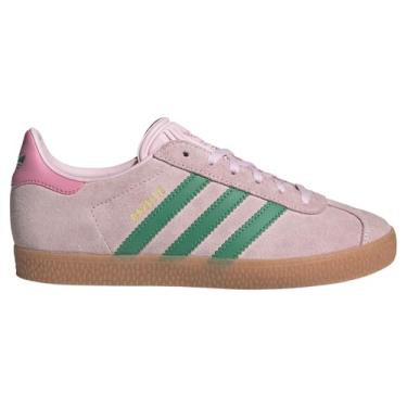 Imagem de adidas Originals Tênis infantil Gazelle, Rosa claro/verde corte/rosa Bliss, 20 BR