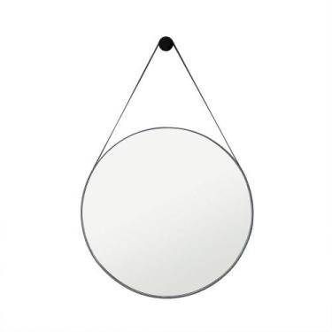 Imagem de Espelho De Parede Adnet 60cm Carisma Preto Vidro E material sintético