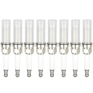 Imagem de Conjunto de 8 velas de ignição LKAR7C-9 93961 substituição para motor de popa Mercury 175 HP para 300 HP Racing 250R 300R 450R V6 V8 3.4L 4.6L 4-Stroke Replace 8M0135348 33-8M0135348